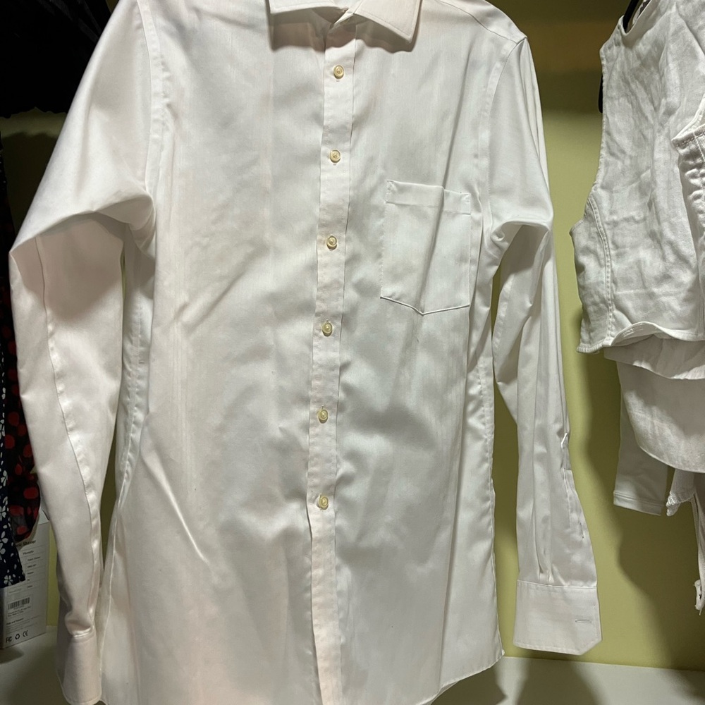 Joseph Abboud White Mens Dress Shirt Size 15 34/35